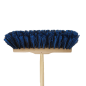 Preview: Besen Arenga/Elaston "Leicht", mit Stiel und blauem Besatz