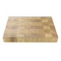 Preview: Das Schneidebrett aus Buchenholz von oben. Das Kachelmuster ist modern..