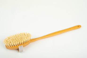 Badebürste Aus Borstenmischung Mit Holzstiel – Mit Gurt, Für Rücken & Körper, Made In Germany