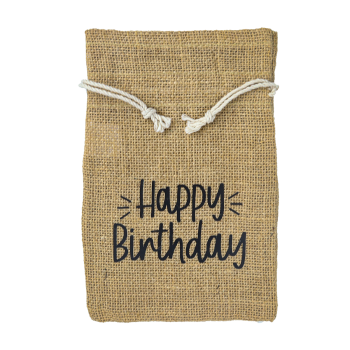 Hier der Beutel von vorne mit dem gut sichtbaren Schriftzug