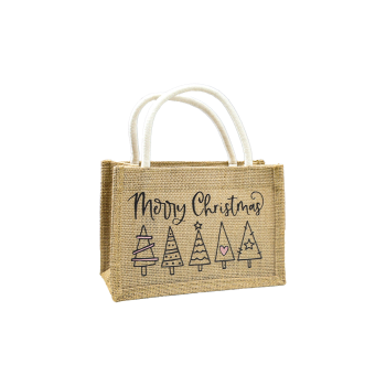 Mini-Weihnachtsgeschenktasche mit Weihnachtsbäumen