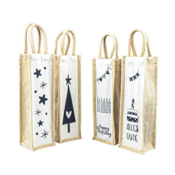 Preview: Alle Varianten der Flaschentasche nebeneinander aufgereiht.