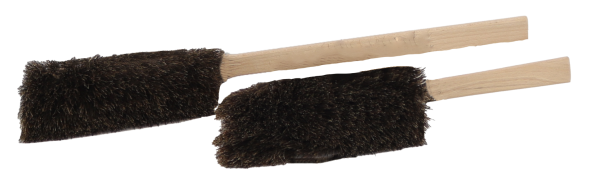 Handgemachte Handfeger "Rosshaar" aus Buchenholz mit Besatz aus Rosshaar mit kurzem oder langem Stiel