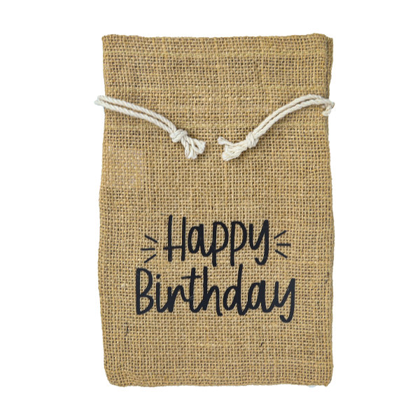 Hier der Beutel von vorne mit dem gut sichtbaren Schriftzug