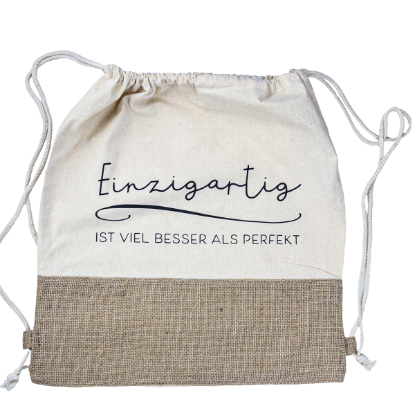 Hier sehen sie die Tasche "Einzigartig" von vorne.